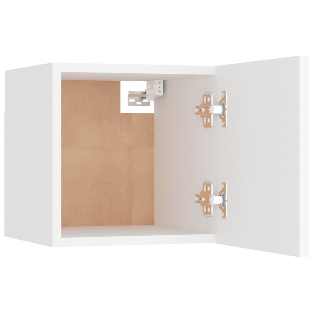 Mesa de cabeceira 30,5x30x30 cm derivados de madeira branco