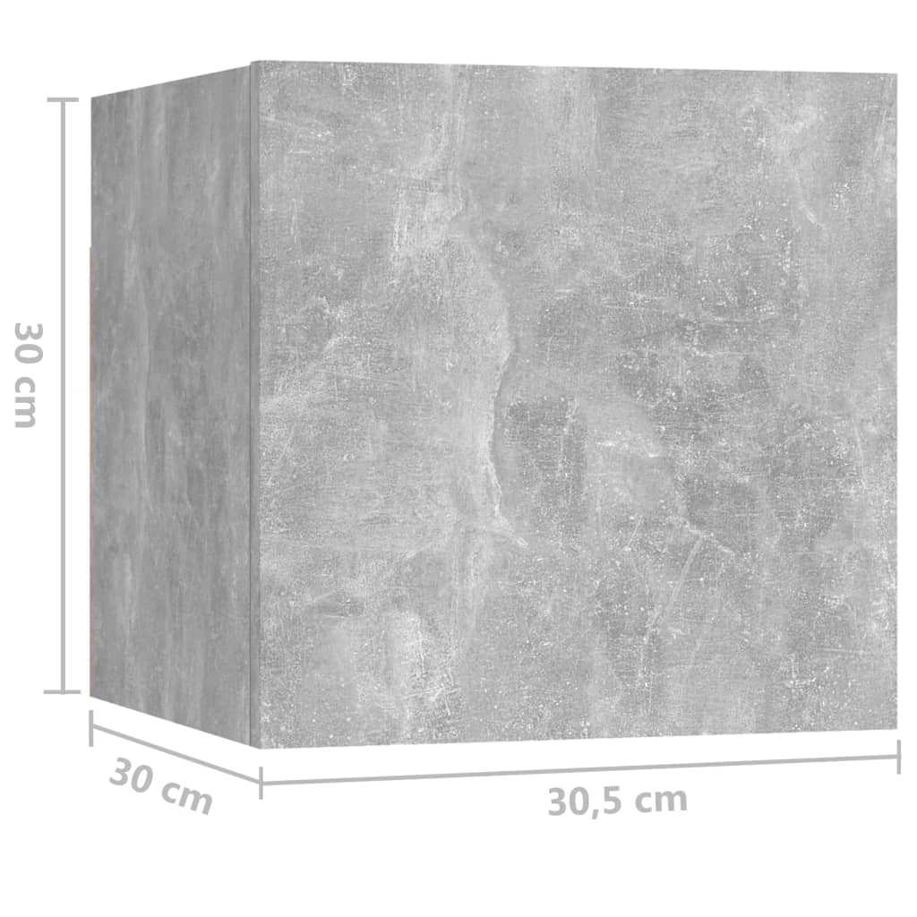 Mesa de cabeceira derivados de madeira cinzento cimento