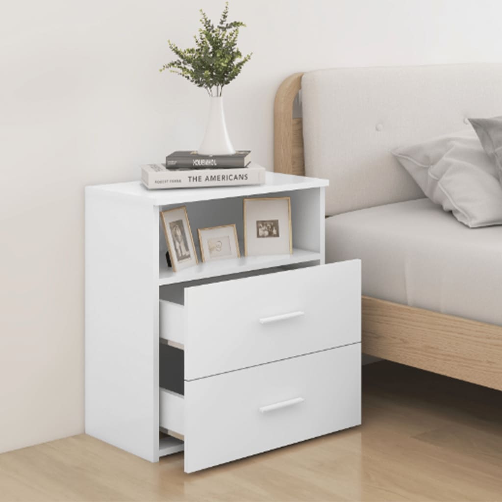 Mesas de cabeceira 2 pcs 50x32x60 cm branco