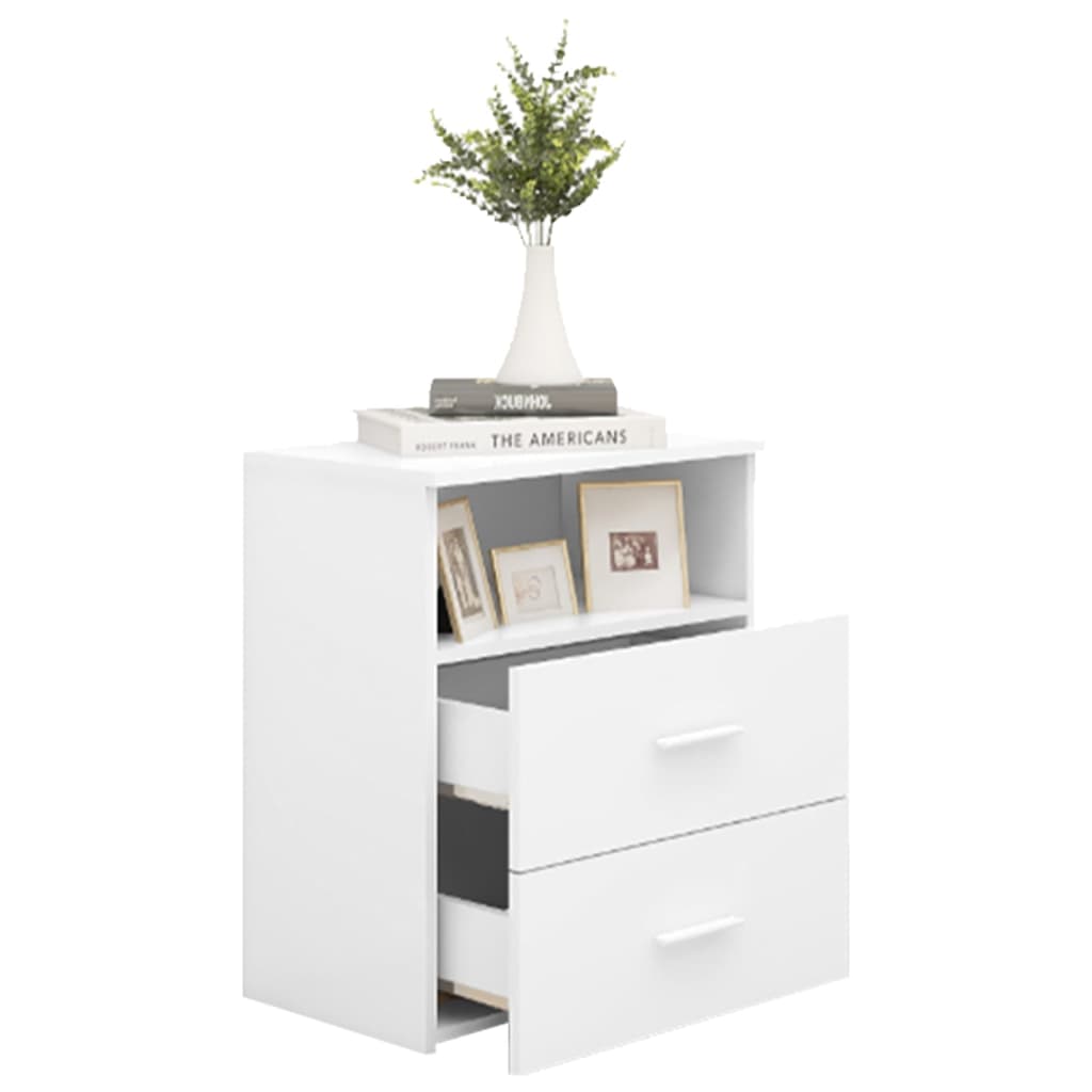 Mesas de cabeceira 2 pcs 50x32x60 cm branco