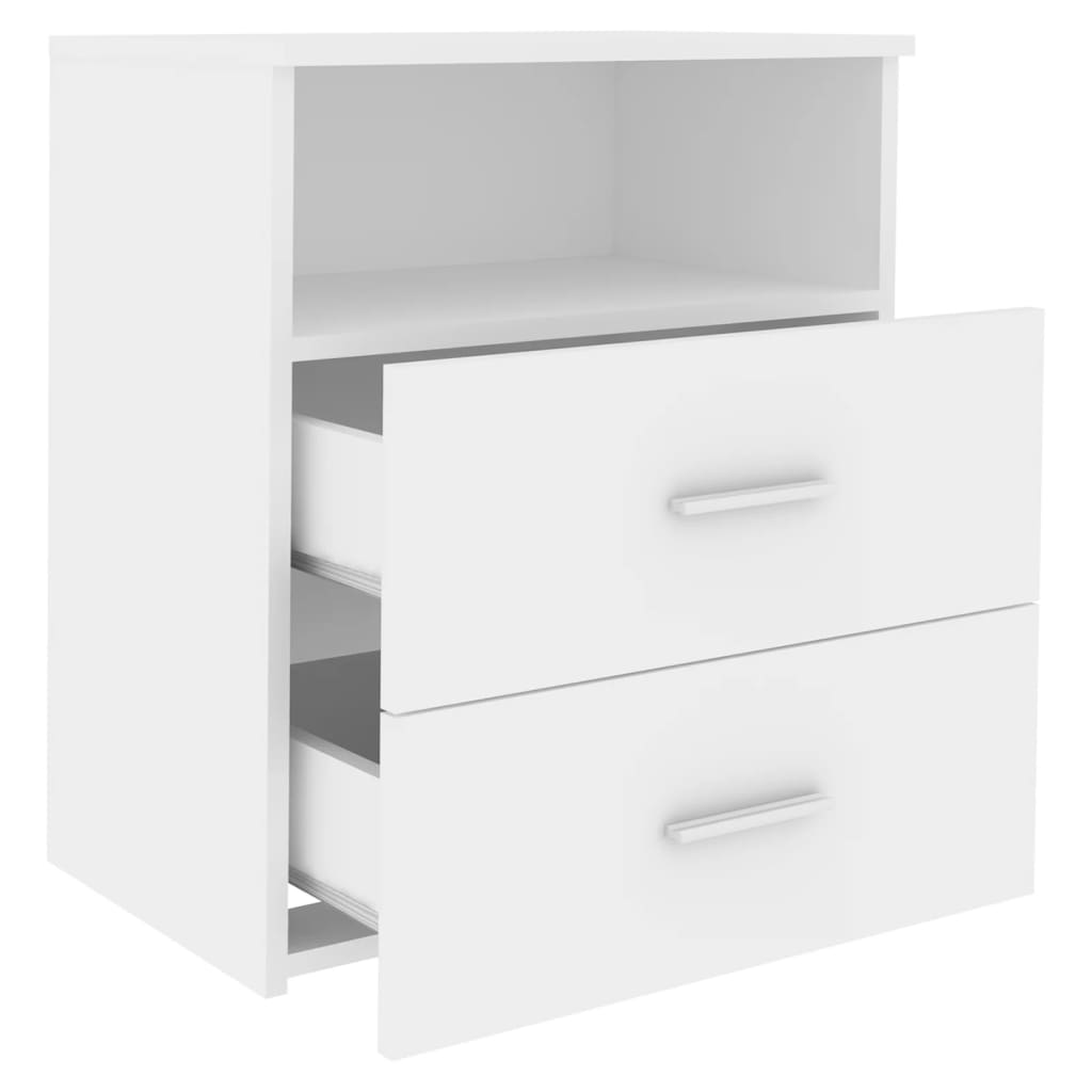 Mesas de cabeceira 2 pcs 50x32x60 cm branco