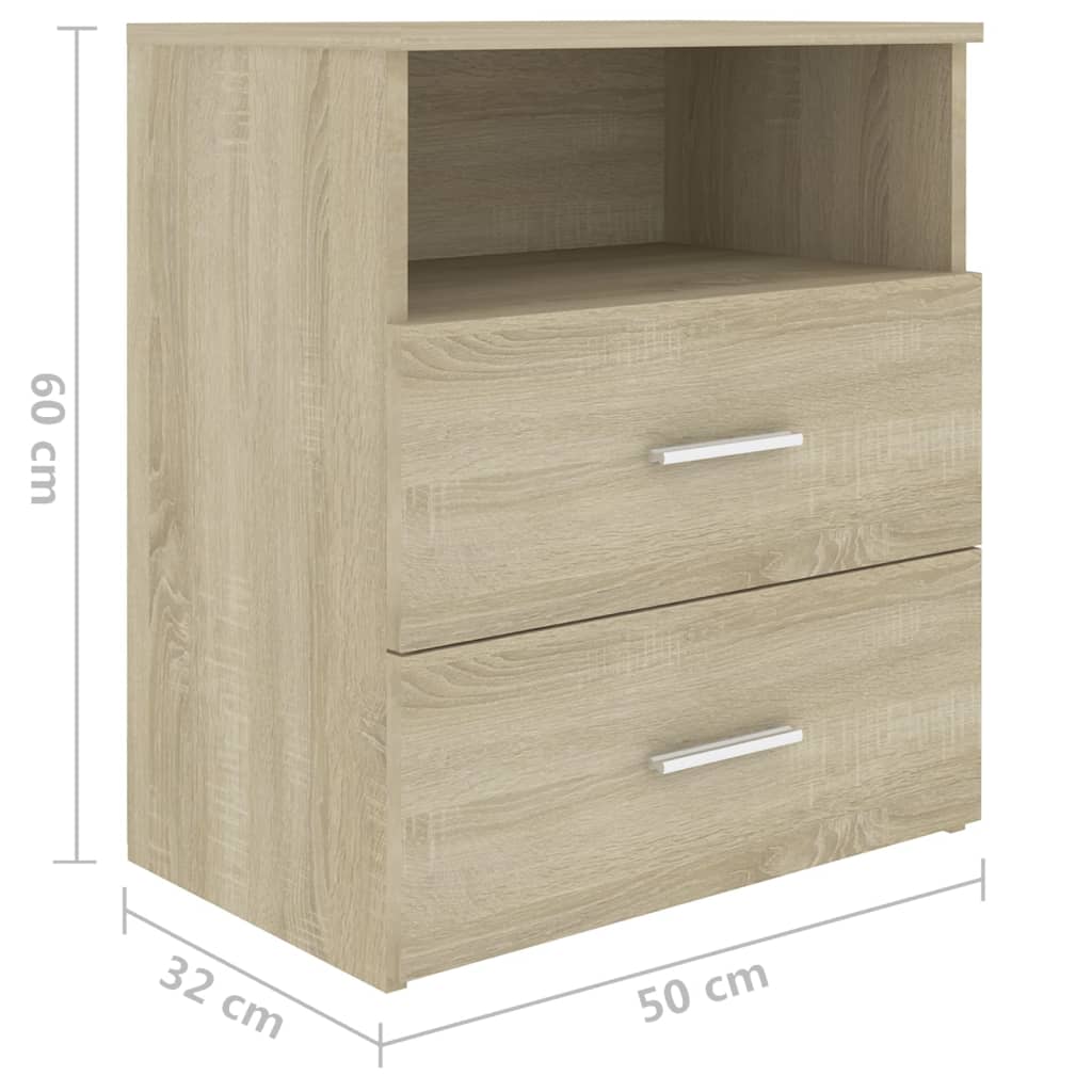 Mesa de cabeceira 50x32x60 cm cor carvalho sonoma