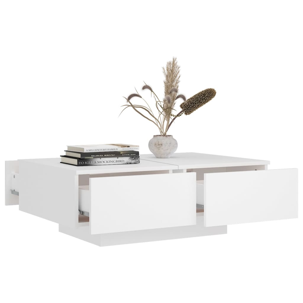 Mesa de centro 90x60x31 cm contraplacado branco