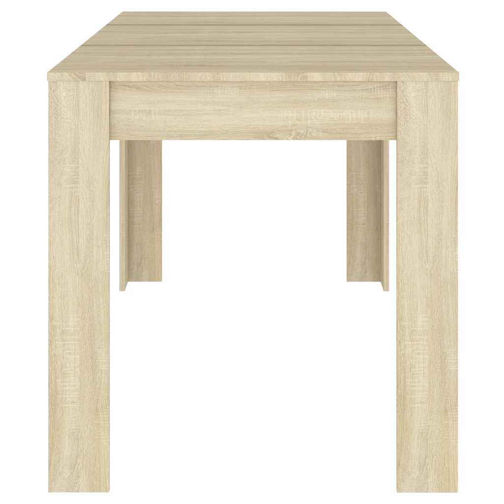 Mesa de jantar 140x74,5x76 cm contraplacado cor carvalho sonoma