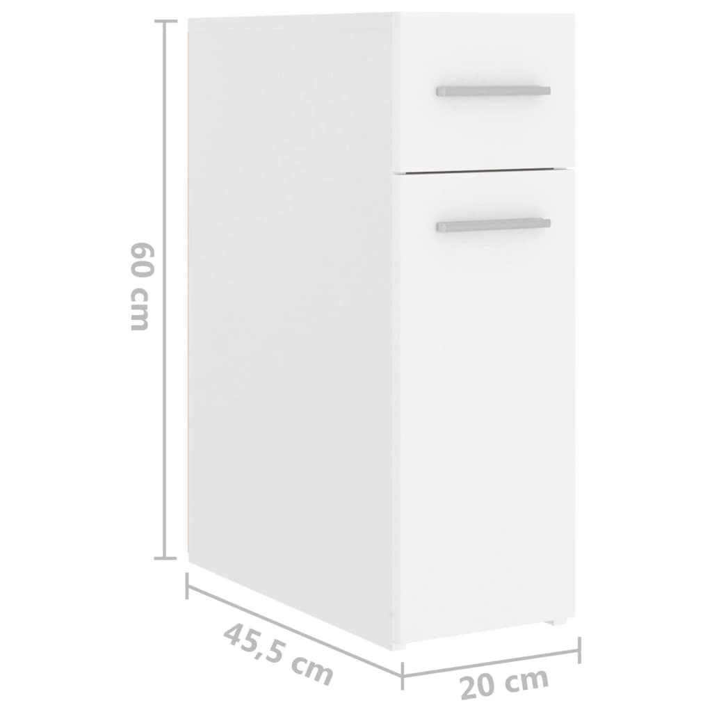 Armário boticário 20x45,5x60 cm derivados de madeira branco