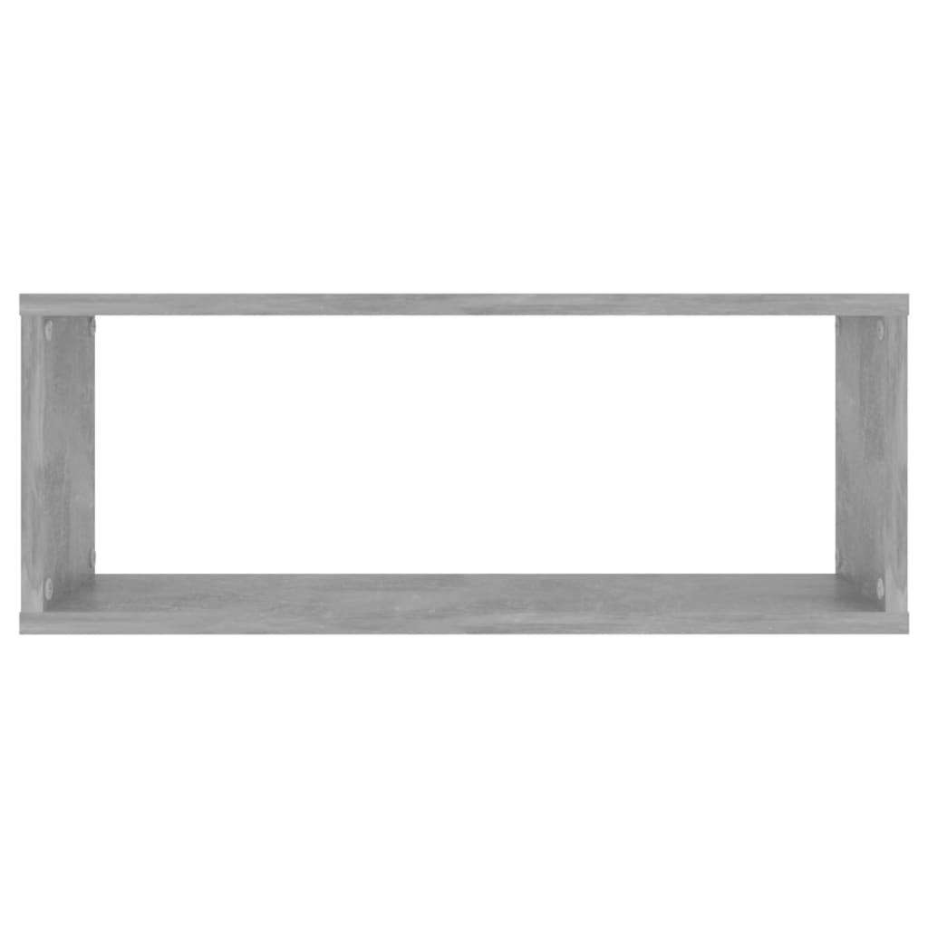 Prateleiras parede forma de cubo 2pcs 60x15x23 cm cinza cimento