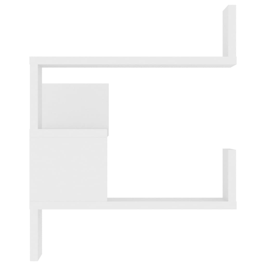 Estantes canto p/ parede 2pcs 40x40x50cm deriv. madeira branco