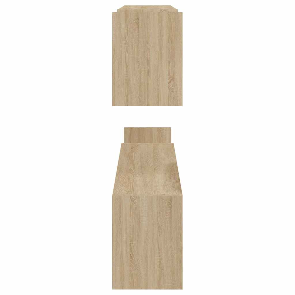 Estantes de parede 2 pcs derivados de madeira carvalho sonoma