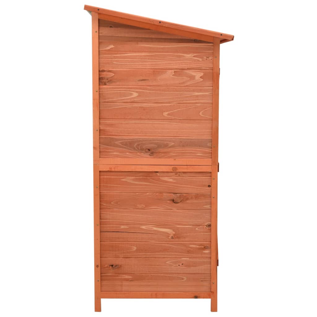 Abrigo p/ ferramentas de jardim 136x75x160 cm abeto maciço