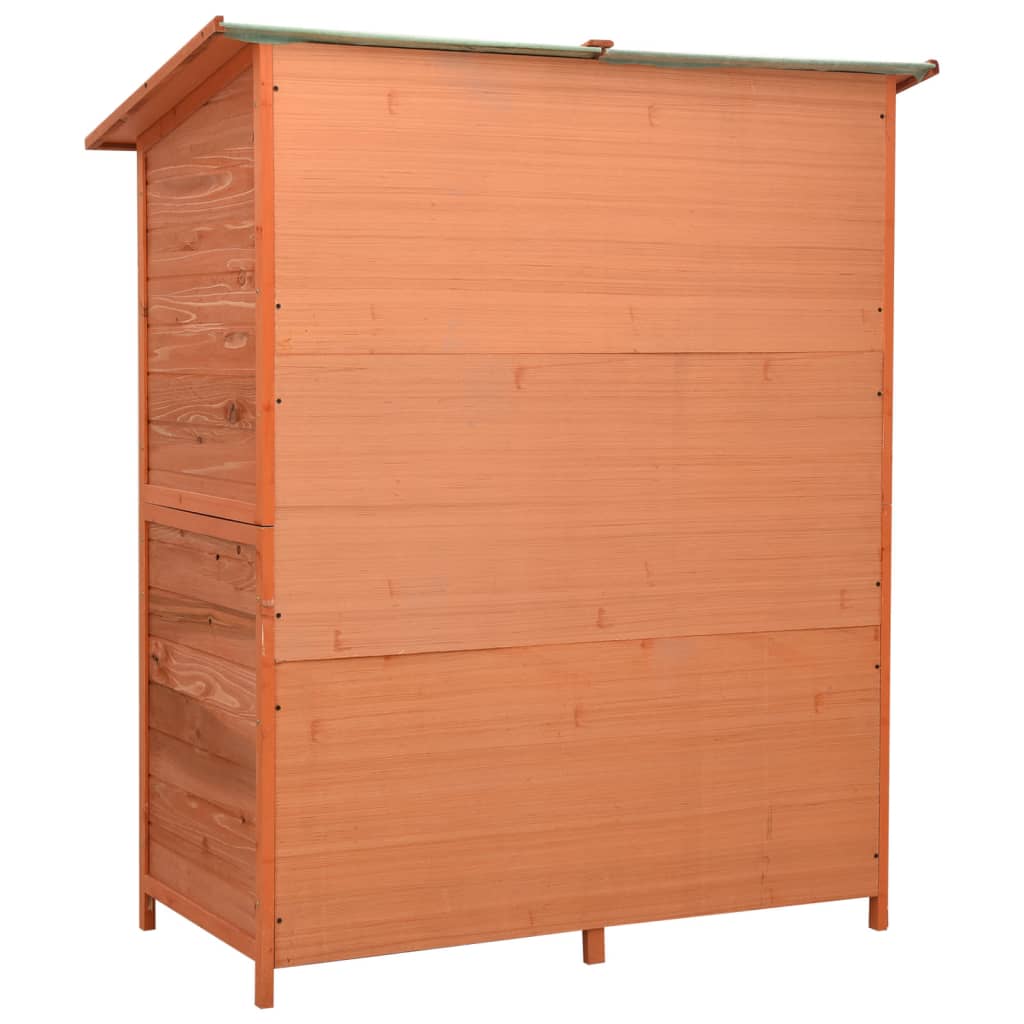 Abrigo p/ ferramentas de jardim 136x75x160 cm abeto maciço