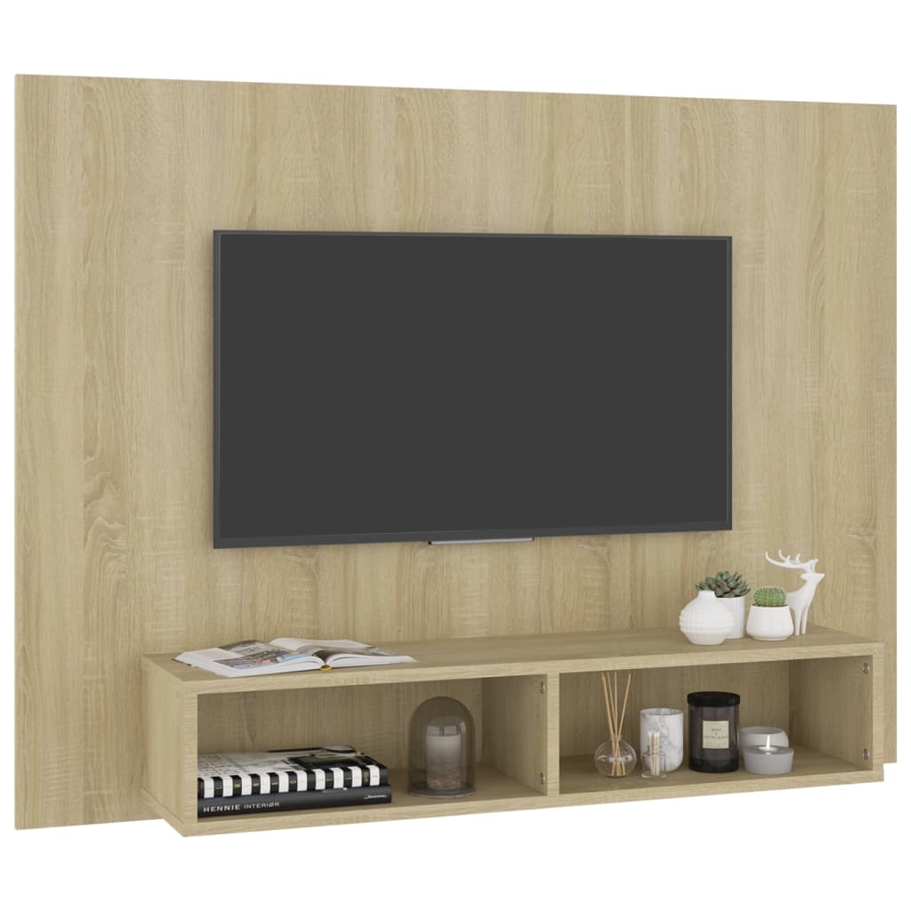 Armário parede p/ TV 120x23,5x90 cm deriv. madeira carv. sonoma