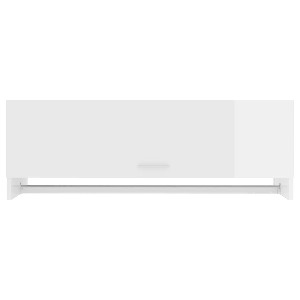 Roupeiro 100x32,5x35 cm derivados de madeira branco brilhante