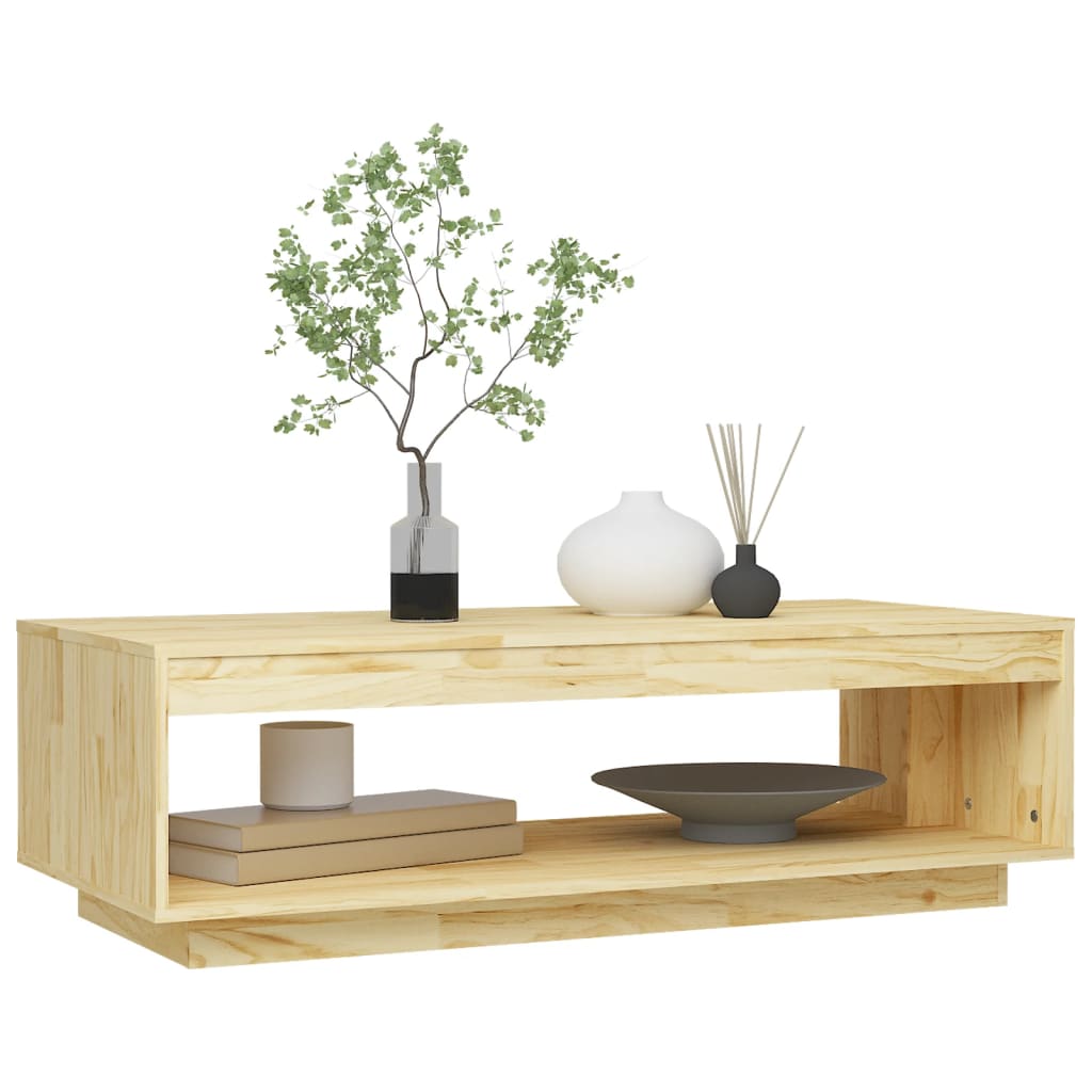 Mesa de centro 110x50x33,5 cm madeira de pinho maciça