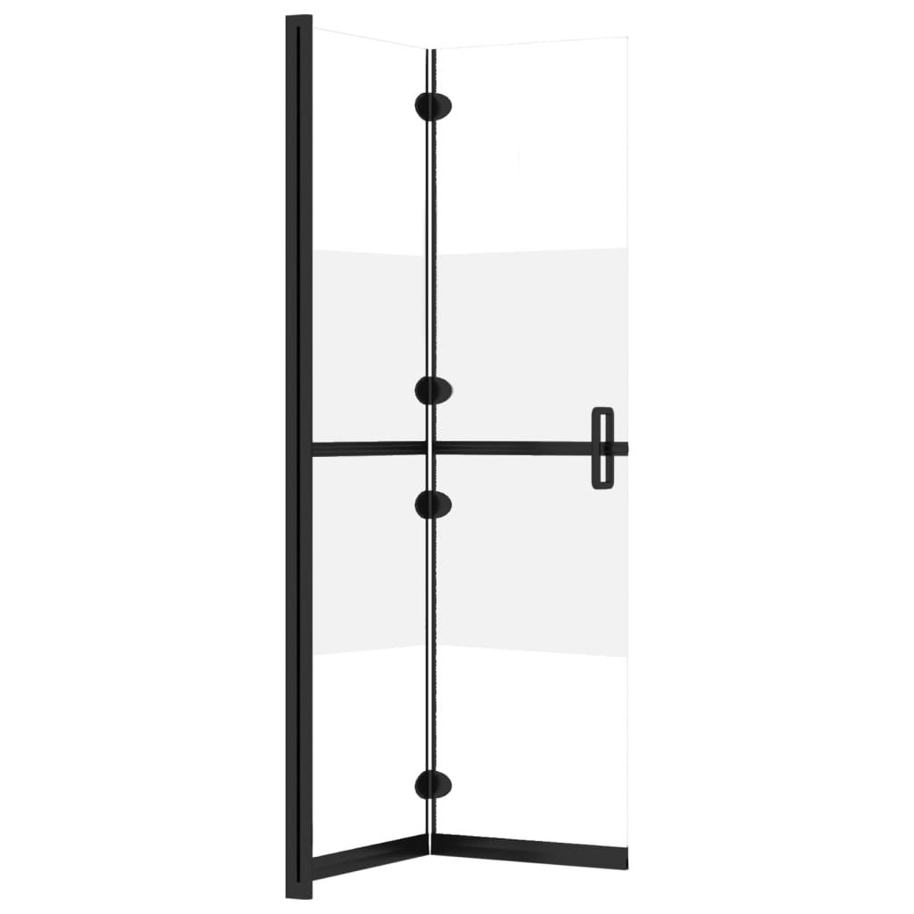 Divisória chuveiro dobrável 120x190 cm meio vidro fosco ESG