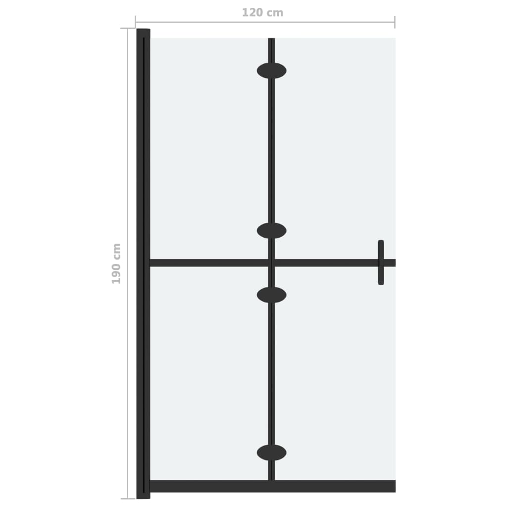Divisória chuveiro dobrável 120x190 cm vidro fosco ESG
