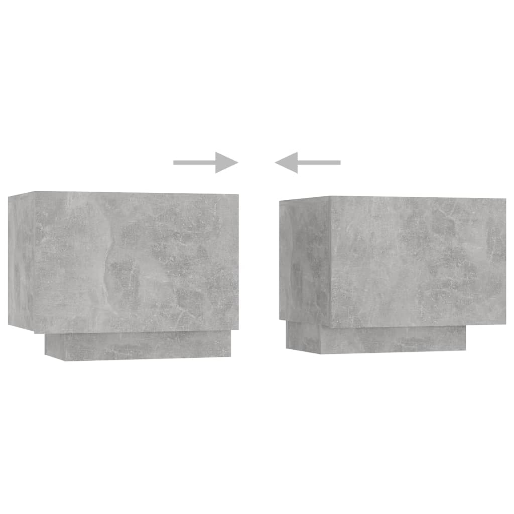 Móvel de TV com luzes LED 200x35x40 cm cinzento cimento