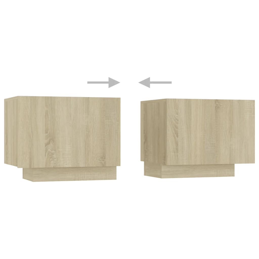 Móvel de TV com luzes LED 300x35x40 cm carvalho sonoma