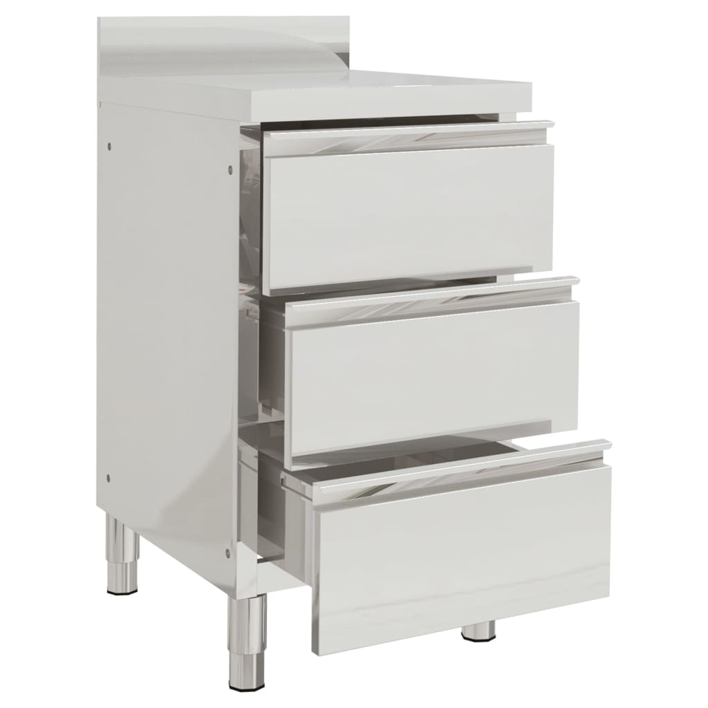 Armário de cozinha comercial com 3 gavetas 50x60x96 cm