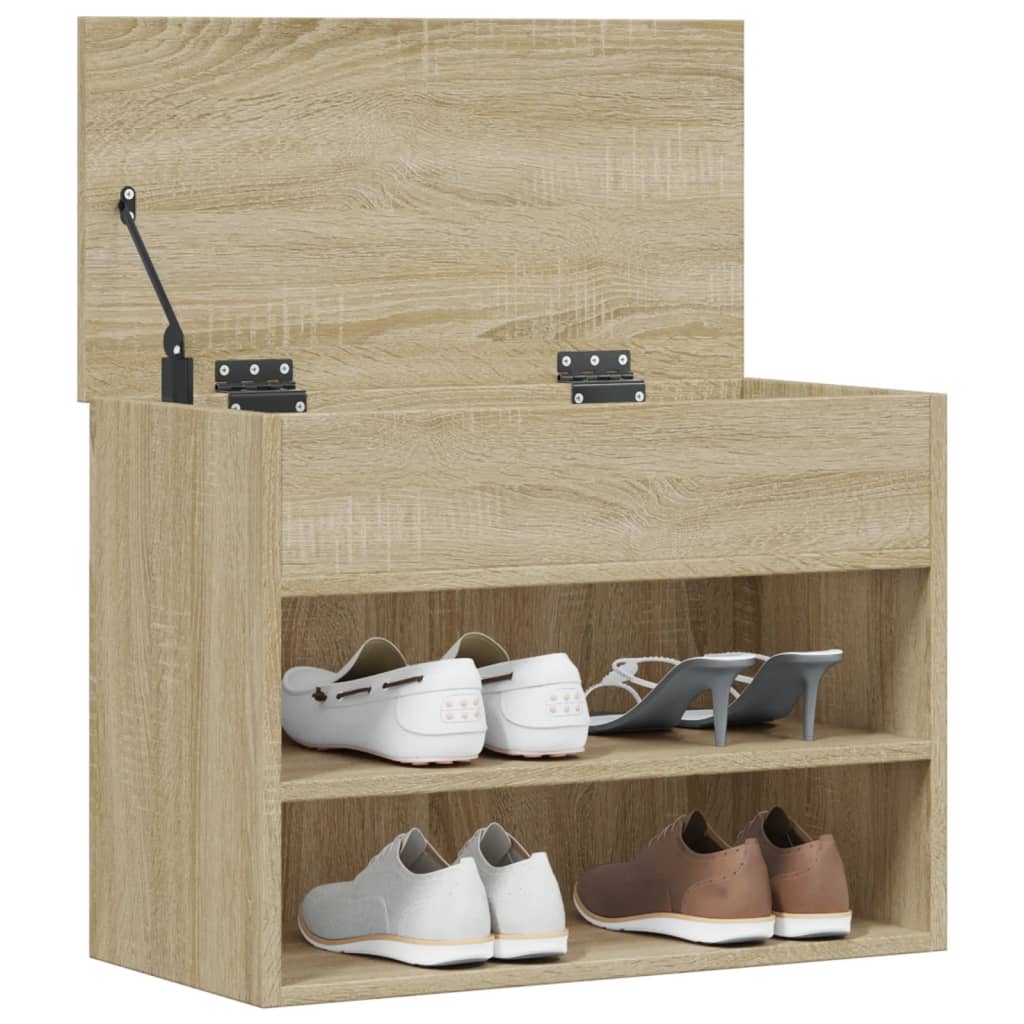Banco sapateira 60x30x45 cm derivados madeira carvalho sonoma