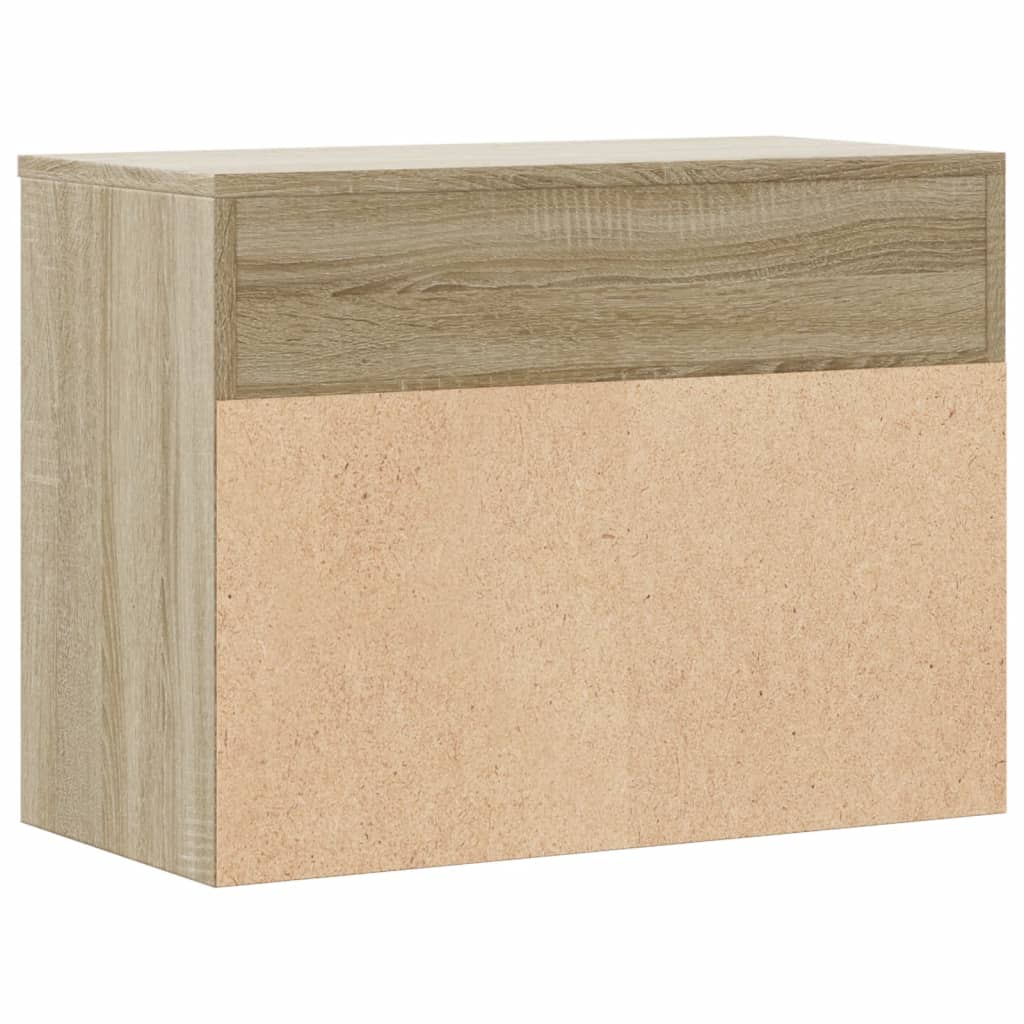 Banco sapateira 60x30x45 cm derivados madeira carvalho sonoma