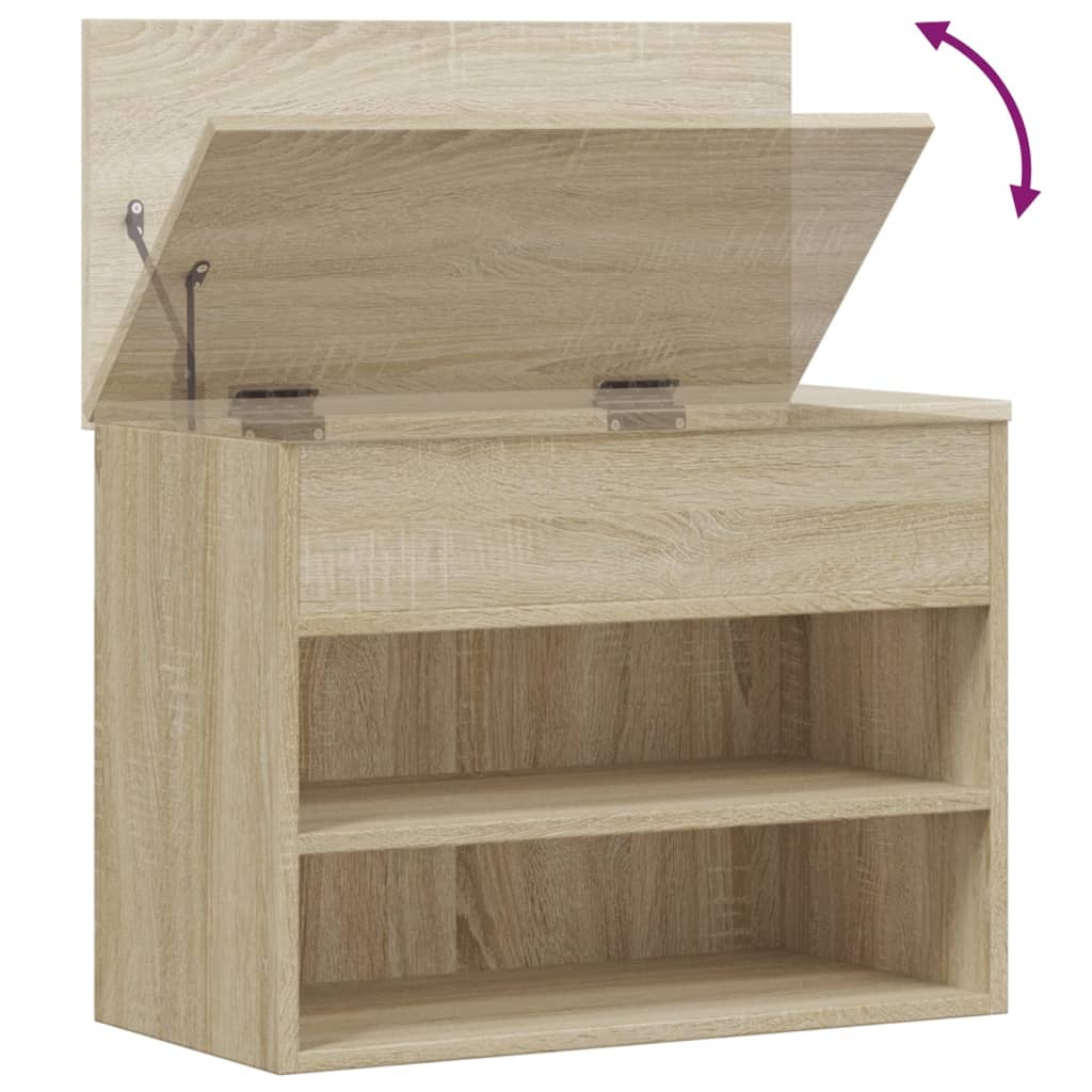Banco sapateira 60x30x45 cm derivados madeira carvalho sonoma