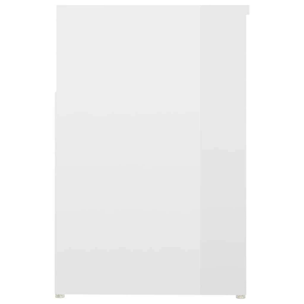 Banco sapateira 80x30x45 cm derivados madeira branco brilhante
