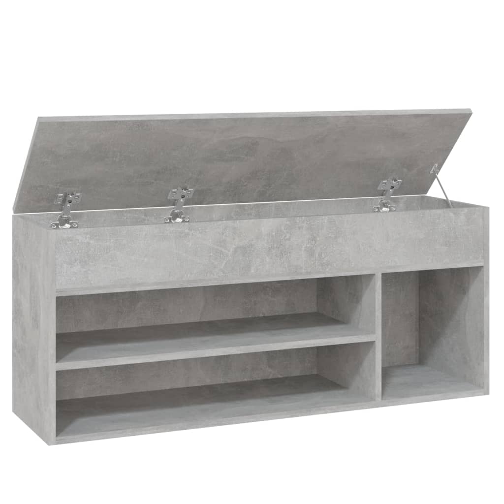 Banco sapateira 105x30x45 cm derivados madeira cinzento-cimento