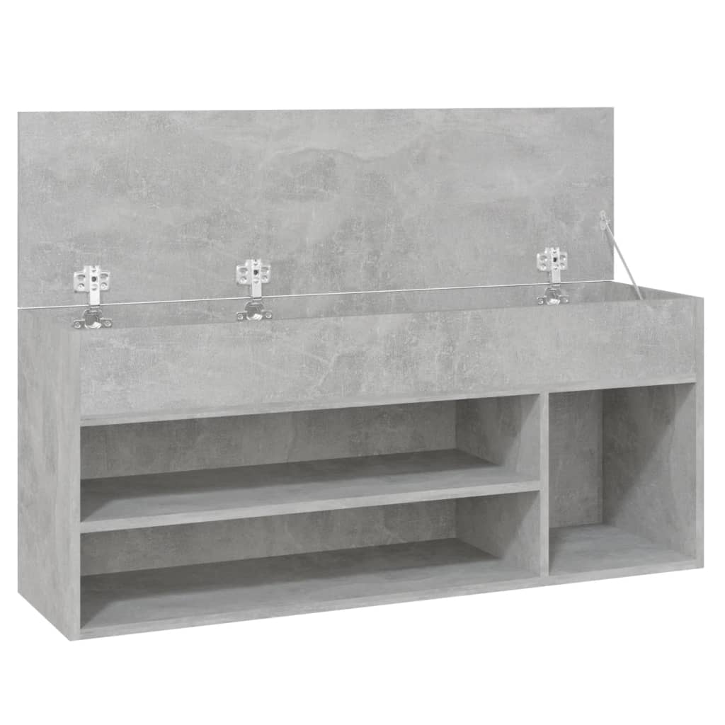 Banco sapateira 105x30x45 cm derivados madeira cinzento-cimento