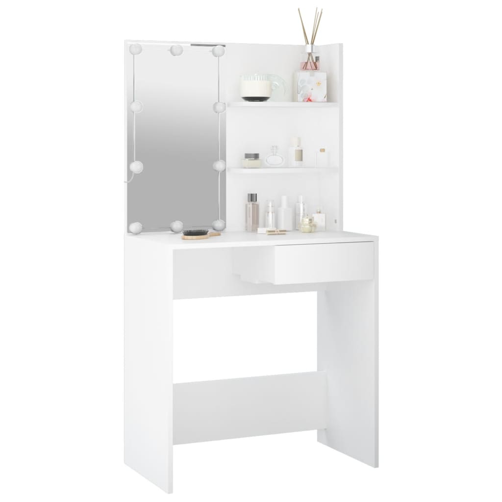 Toucador com LEDs 74,5x40x141 cm branco