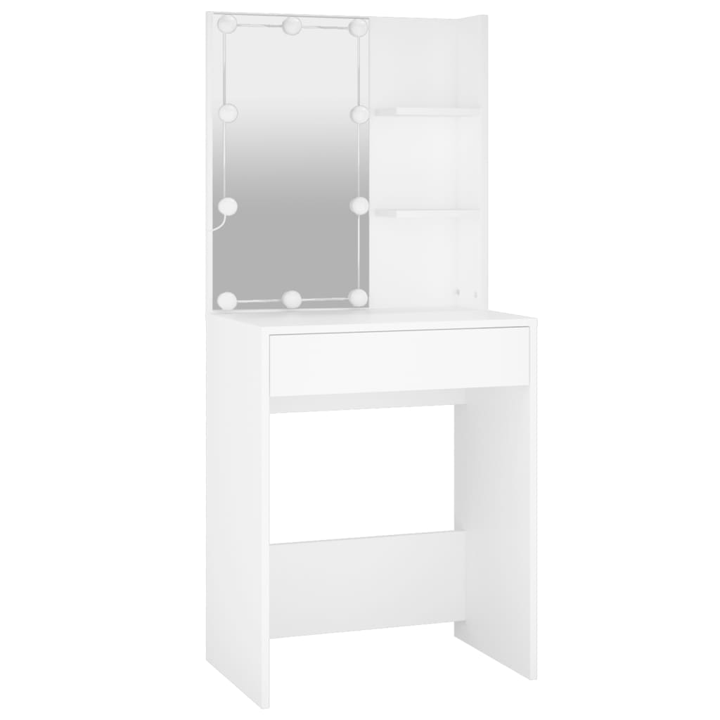 Toucador com LEDs 60x40x140 cm branco