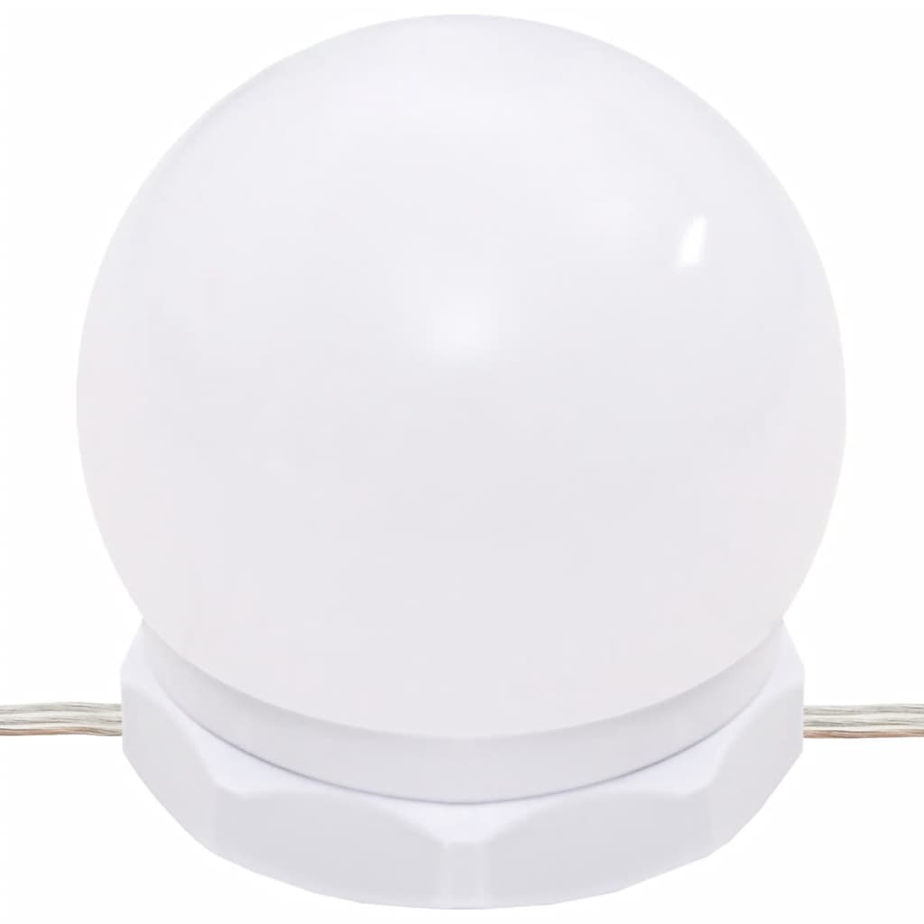 Toucador com LEDs 60x40x140 cm branco brilhante