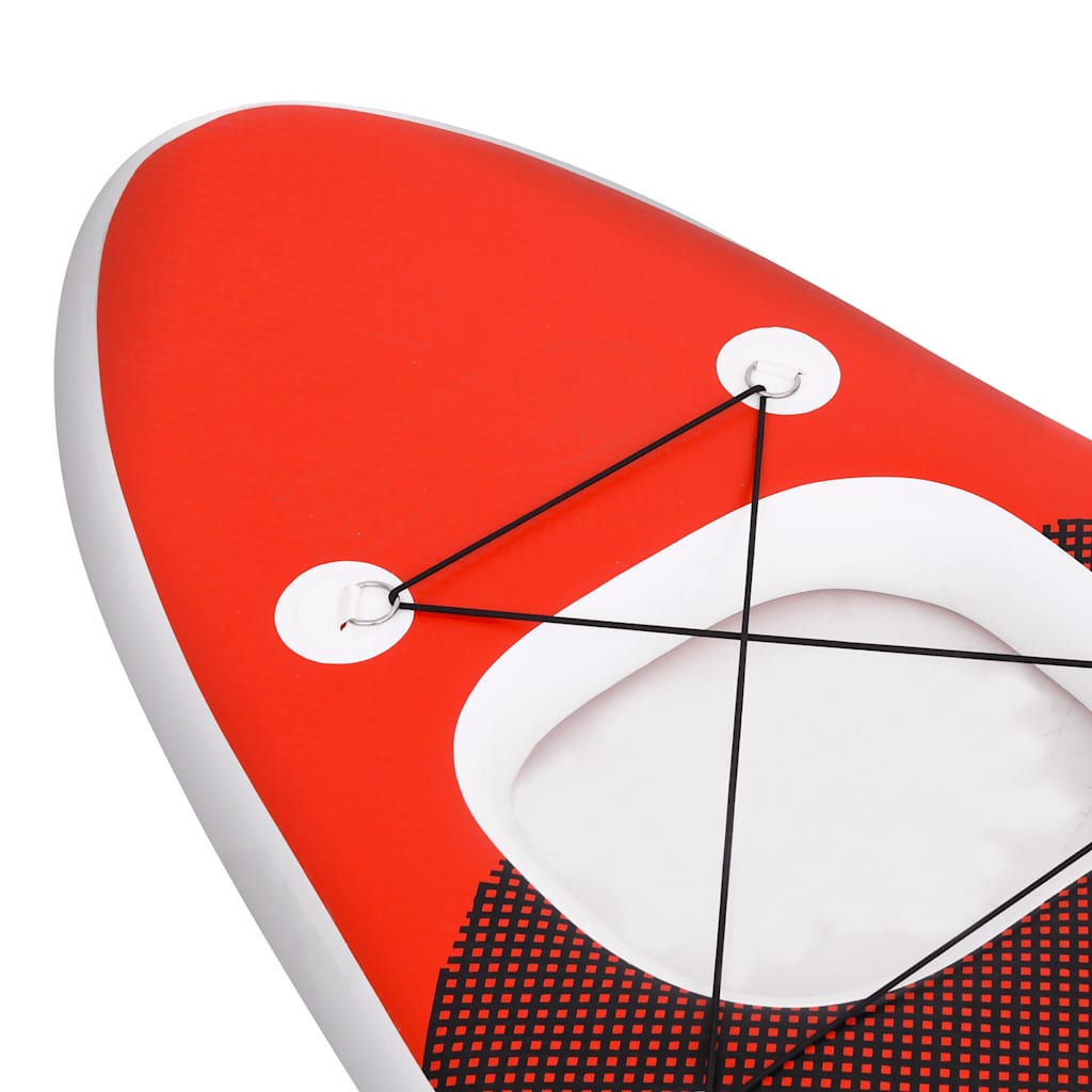 Conjunto prancha de paddle SUP insuflável 300x76x10 cm vermelho