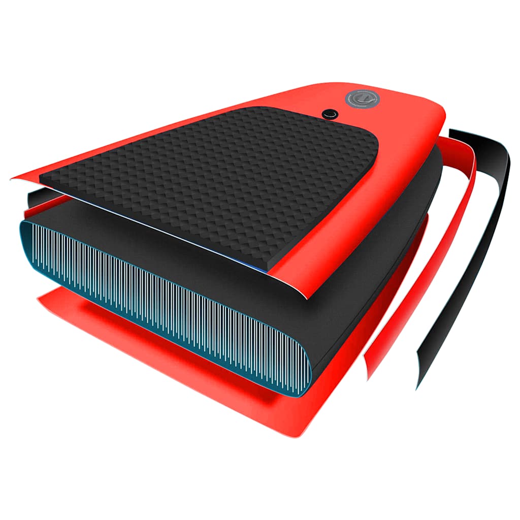 Conjunto prancha de paddle SUP insuflável 300x76x10 cm vermelho