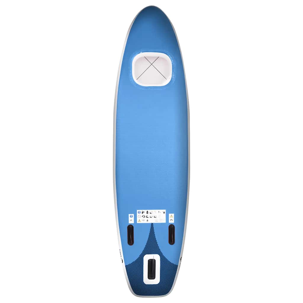 Conjunto prancha de paddle SUP insuflável 330x76x10 cm azul mar