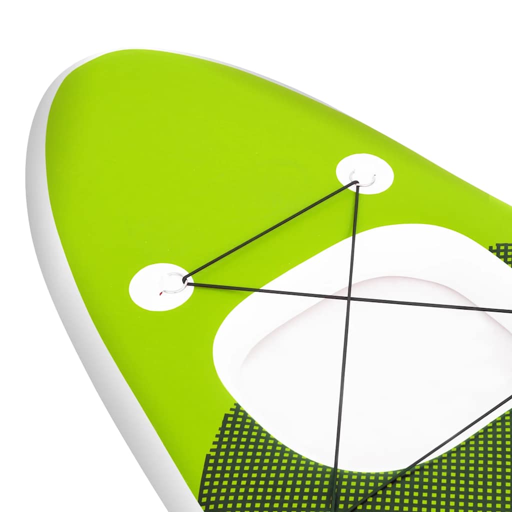 Conjunto prancha de paddle SUP insuflável 330x76x10 cm verde