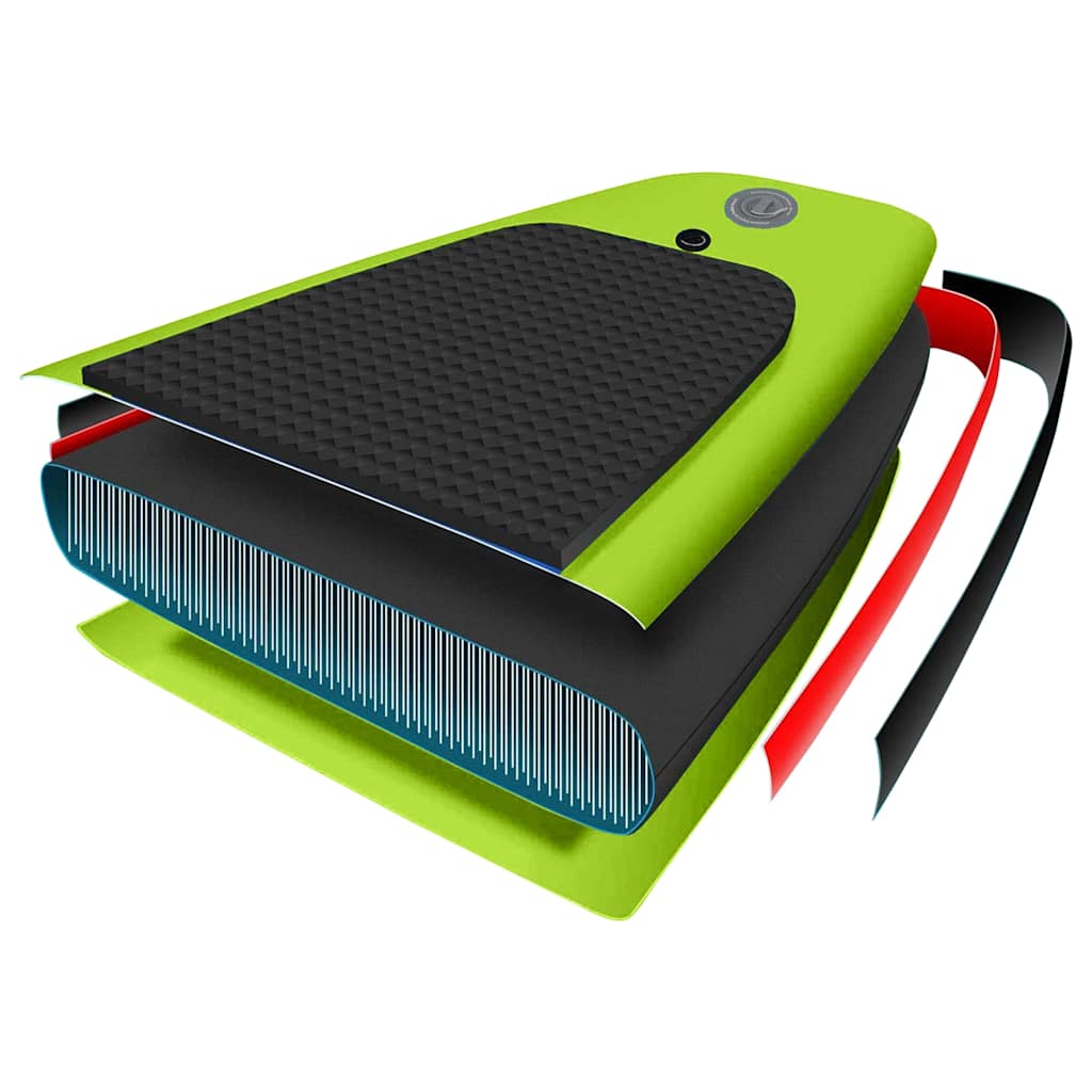 Conjunto prancha de paddle SUP insuflável 330x76x10 cm verde