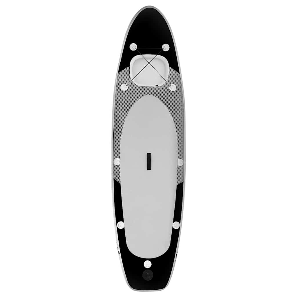 Conjunto prancha de paddle SUP insuflável 360x81x10 cm preto