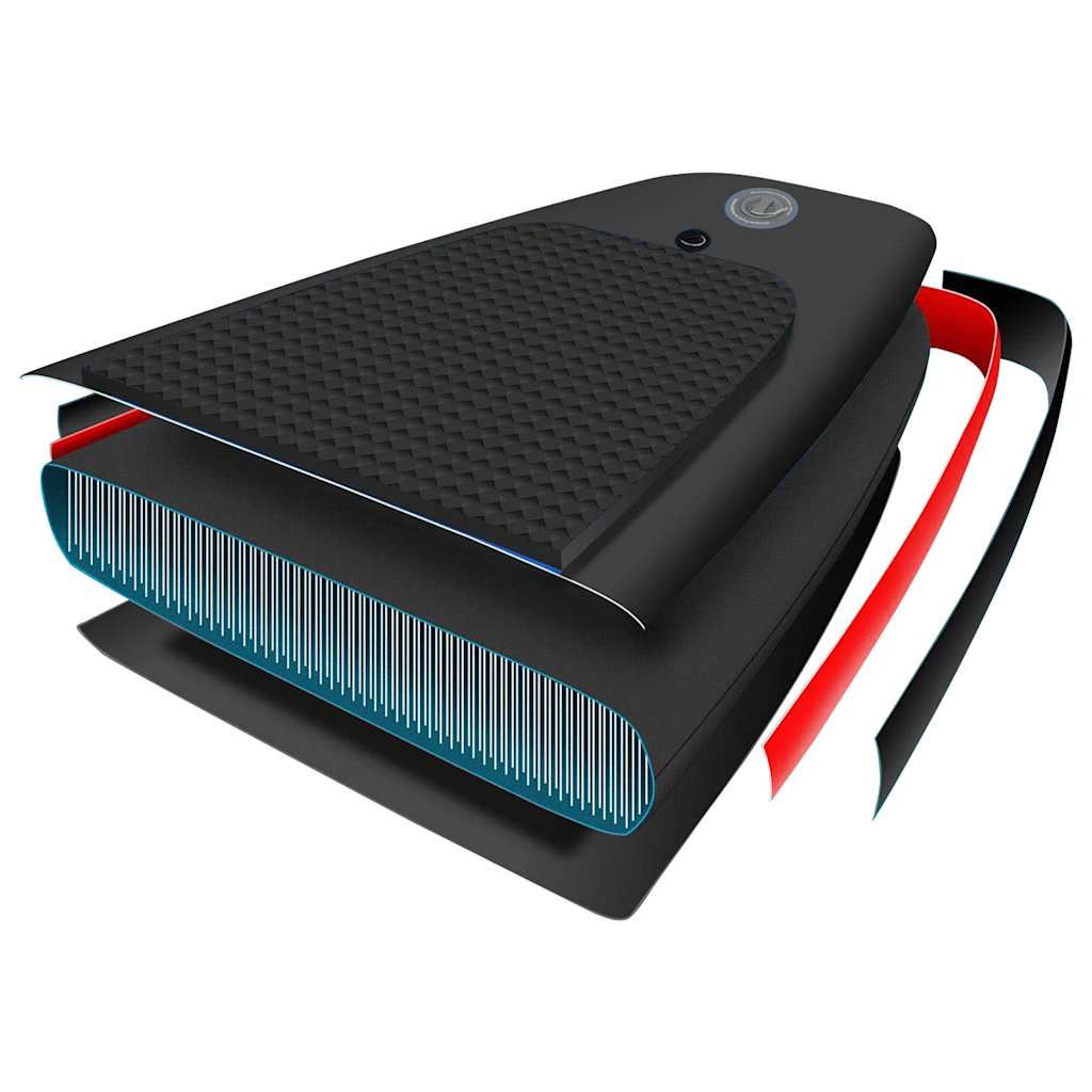 Conjunto prancha de paddle SUP insuflável 360x81x10 cm preto