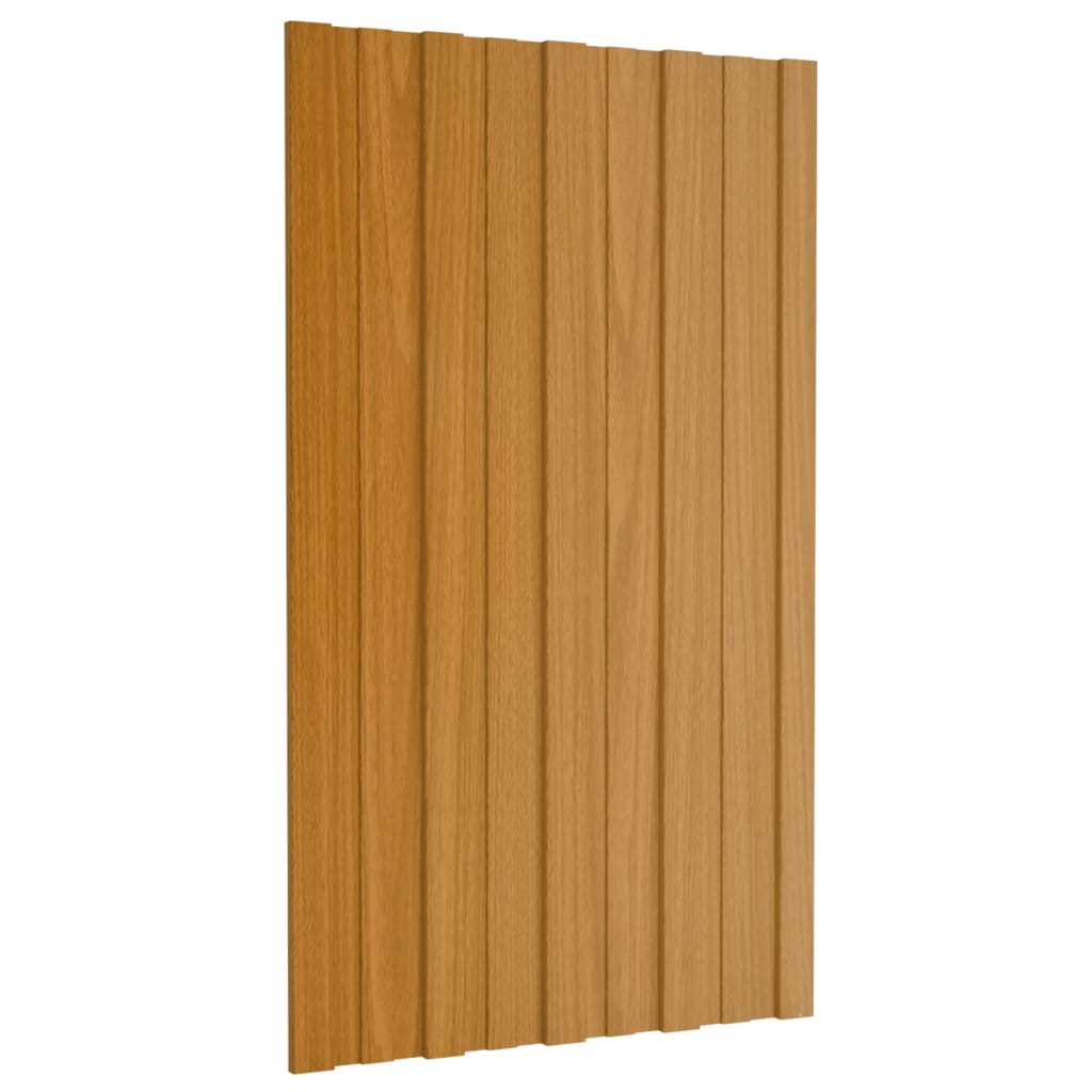 Painéis de telhado 36 pcs 80x45 cm aço galvanizado natural