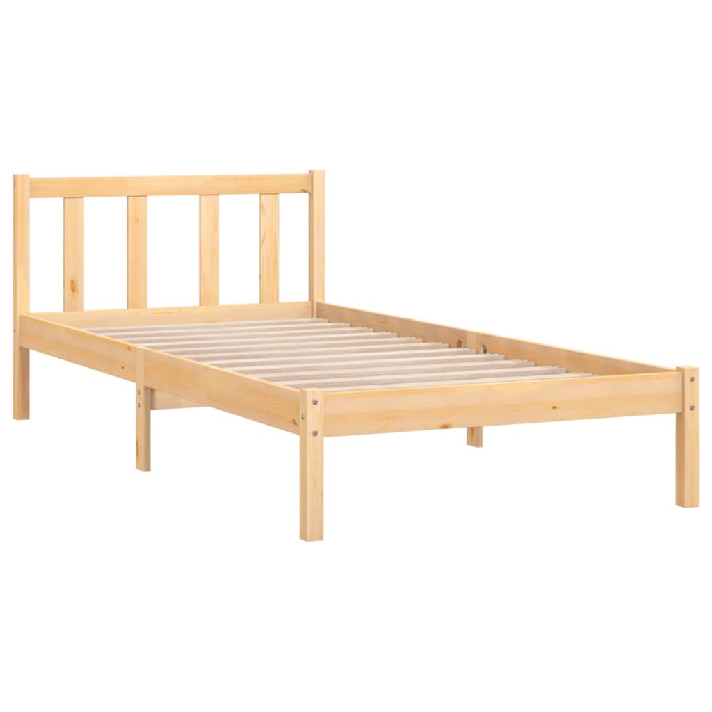 Estrutura de cama solteiro 90x190 cm pinho maciço