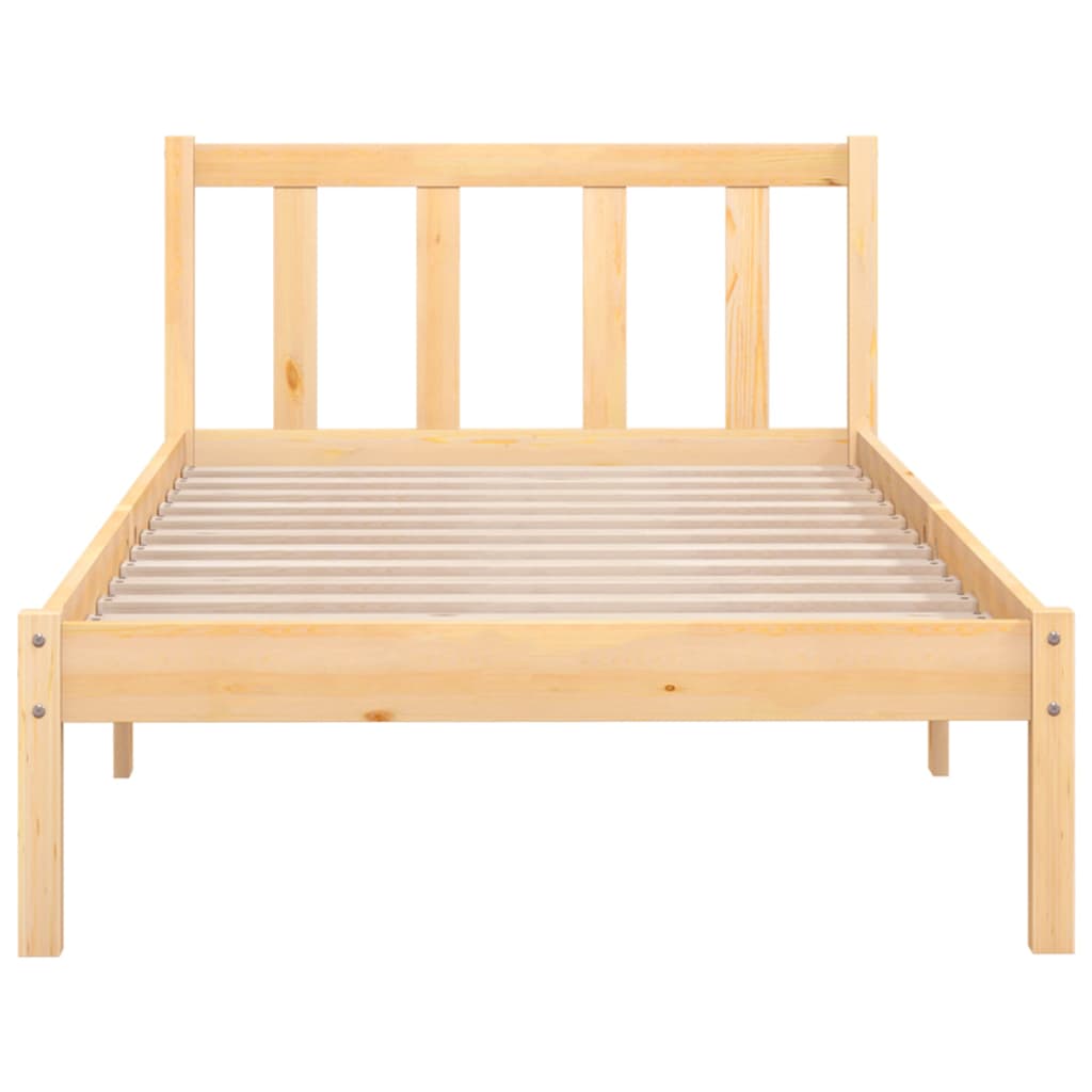 Estrutura de cama solteiro 90x190 cm pinho maciço