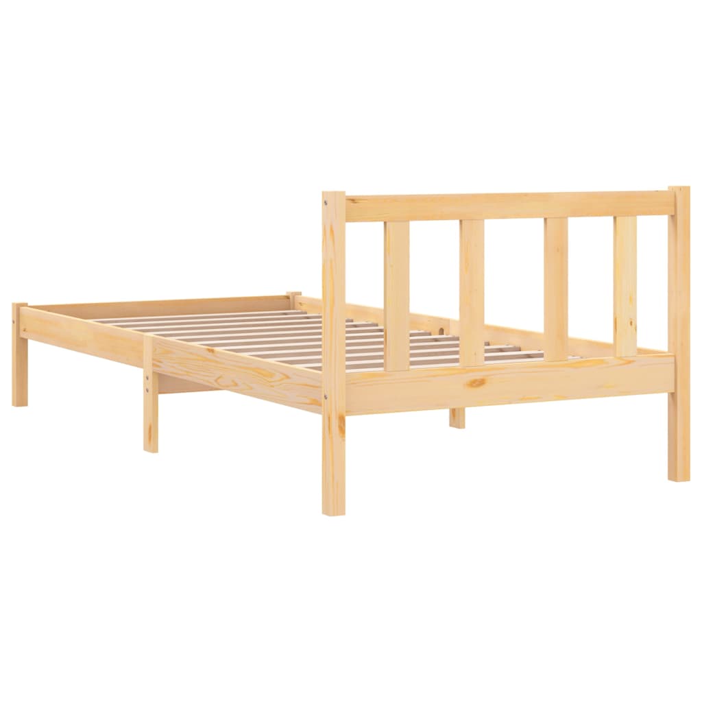 Estrutura de cama solteiro 90x190 cm pinho maciço