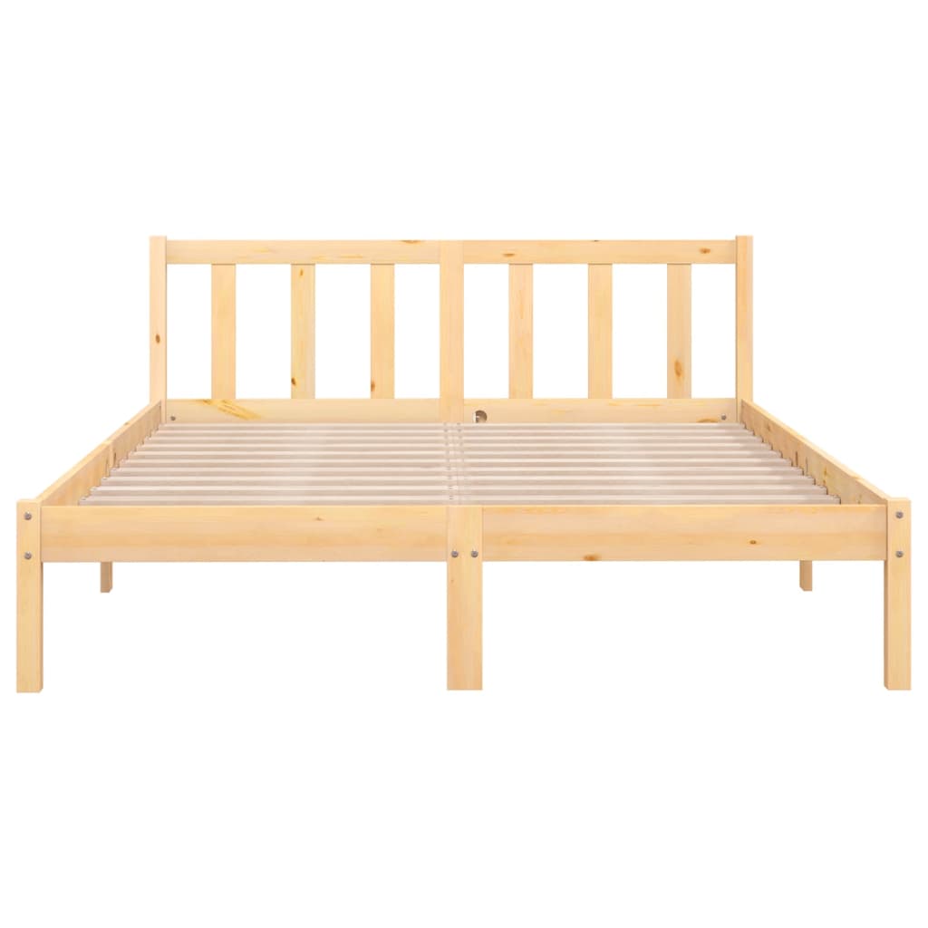 Estrutura de cama 140x190 cm pinho maciço