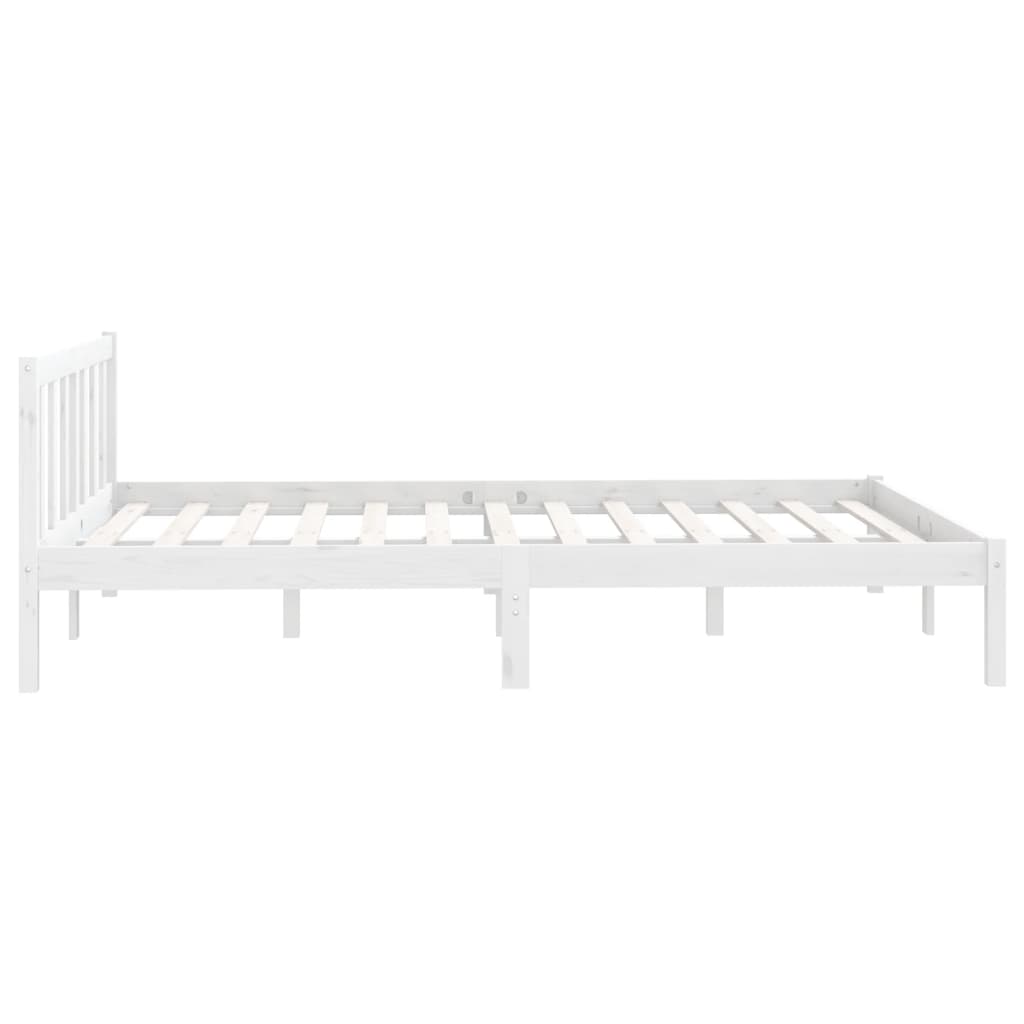 Estrutura de cama 120x200 cm pinho maciço branco