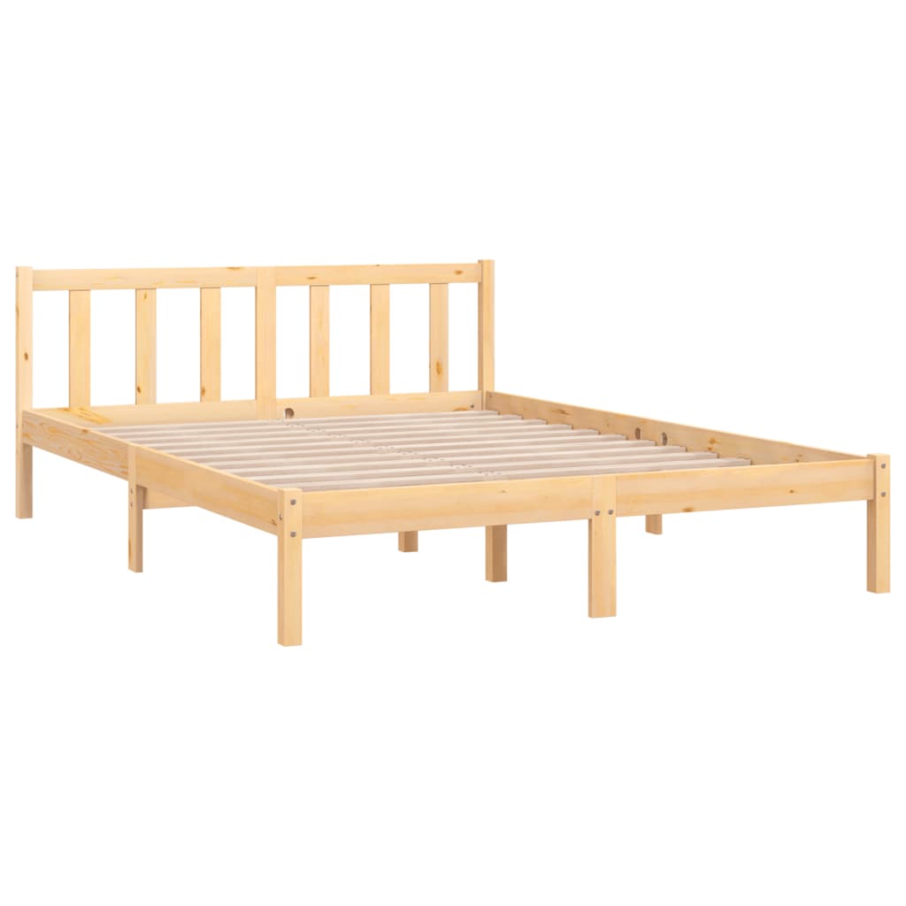 Estrutura de cama 140x200 cm pinho maciço