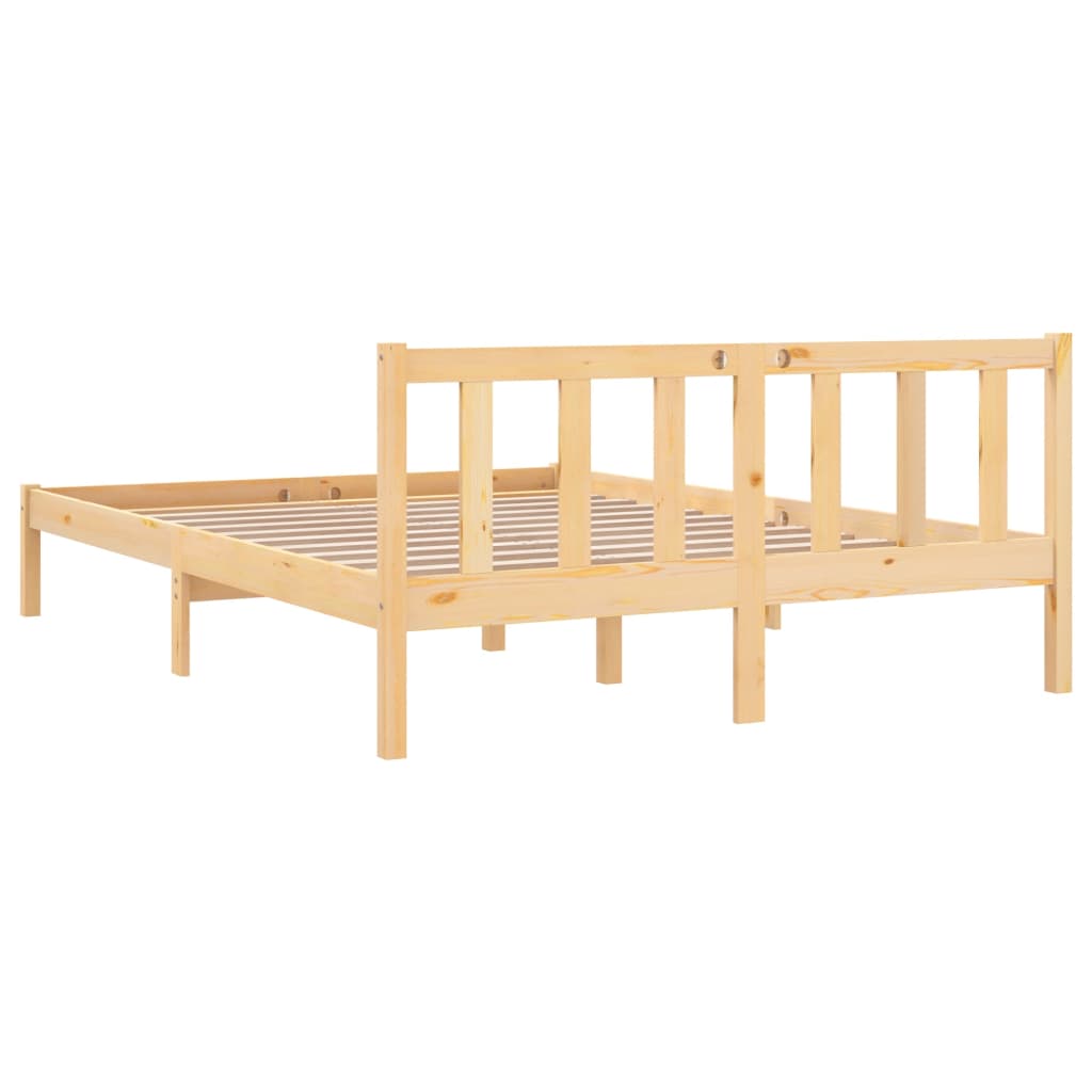 Estrutura de cama 140x200 cm pinho maciço