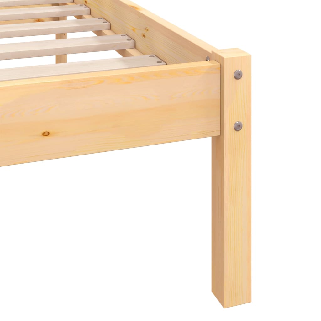 Estrutura de cama 140x200 cm pinho maciço