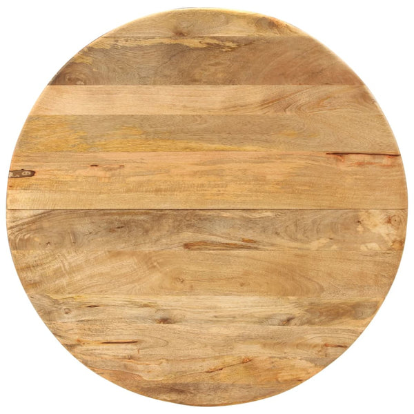 Mesa de jantar Ø110x78 cm madeira de mangueira maciça e aço