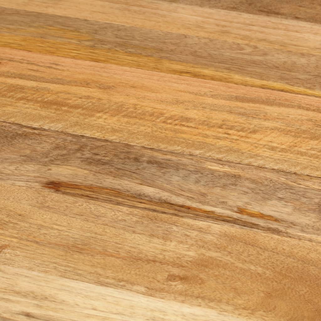 Mesa de jantar Ø110x78 cm madeira de mangueira maciça e aço