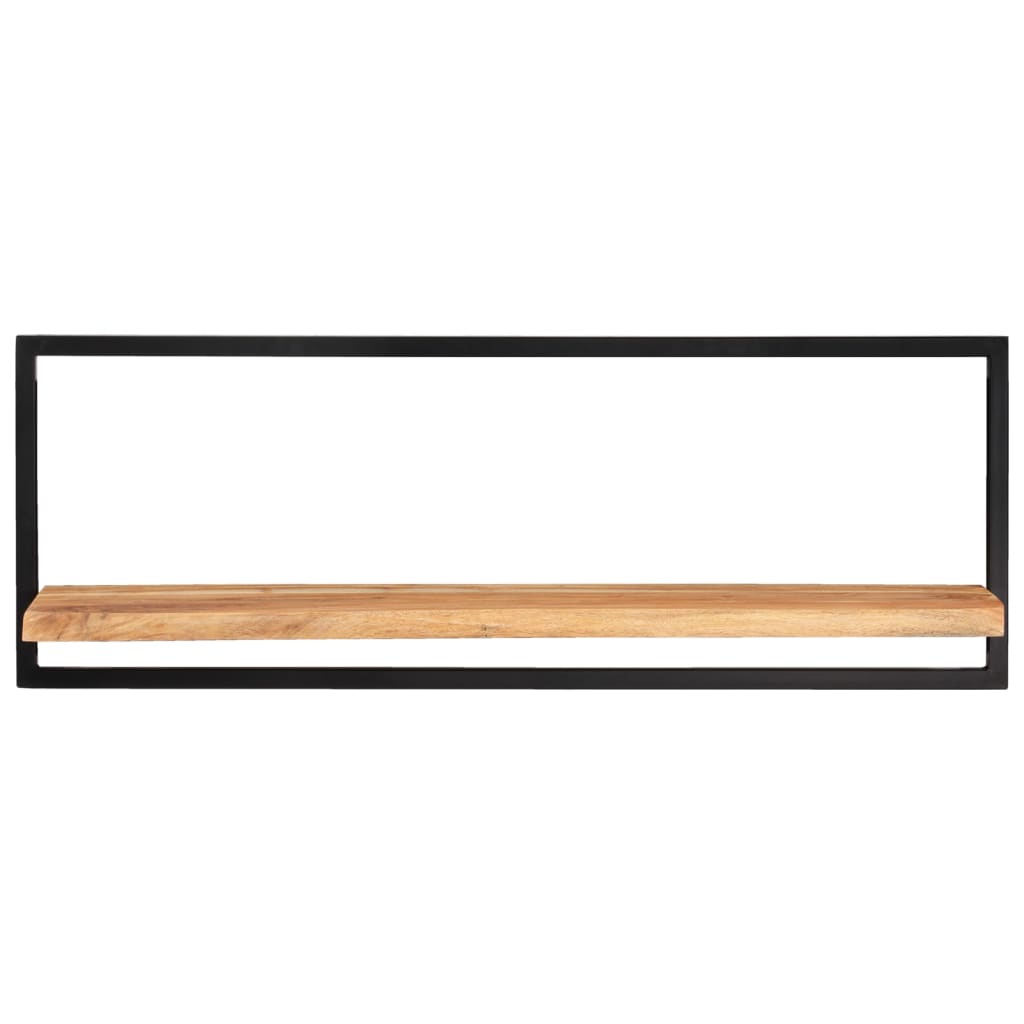 Prateleiras de parede 2 pcs 100x24x35 cm acácia maciça e aço